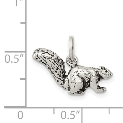 Sterling Silver Antiqued Squirrel Charm