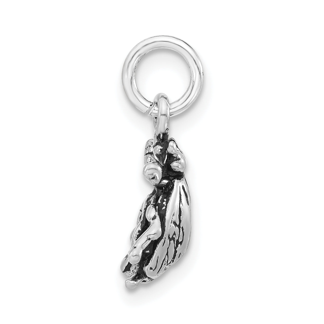 Sterling Silver 3-D Polished & Antiqued Fly Charm