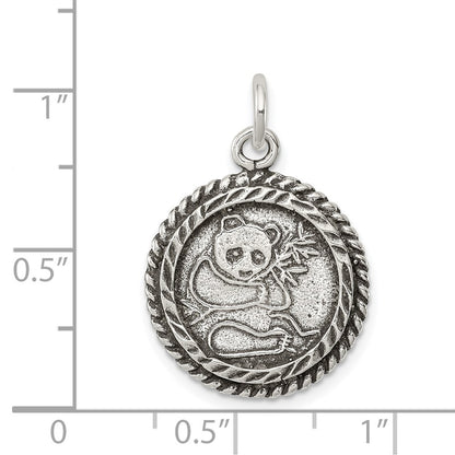 Sterling Silver Antiqued Panda Bear Charm