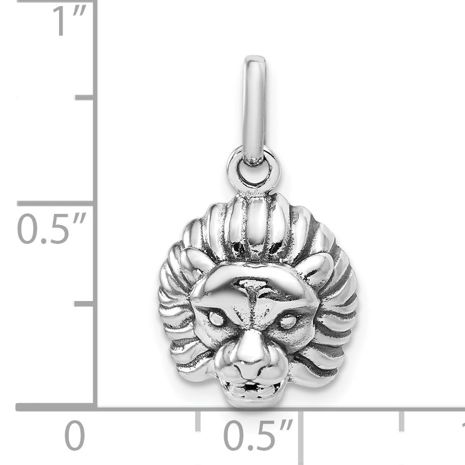 Sterling Silver Antiqued Lion Charm