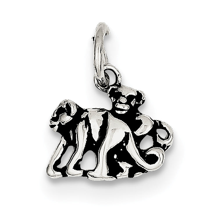 Sterling Silver Antiqued Monkey Charm