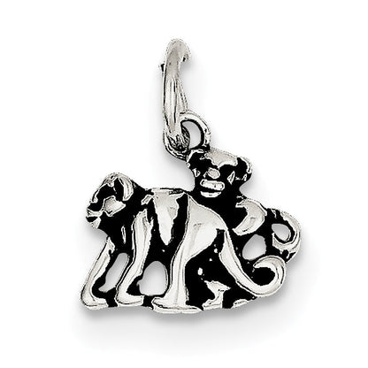 Sterling Silver Antiqued Monkey Charm