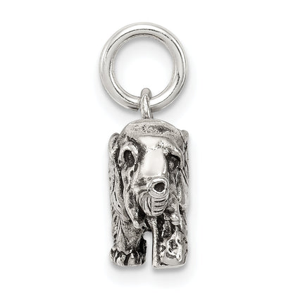 Sterling Silver Antiqued Elephant Charm