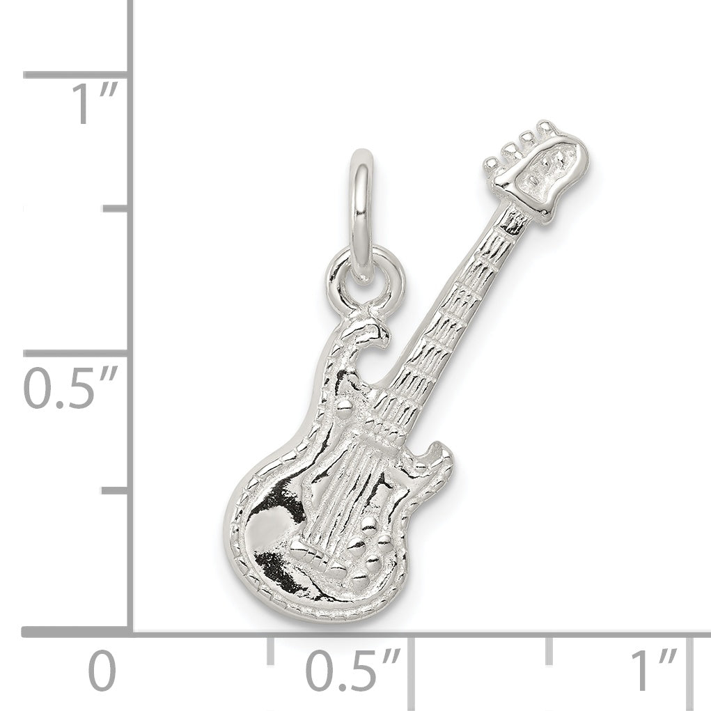 Sterling Silver Electric Guitar Charm