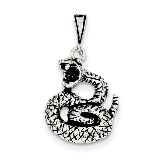 Sterling Silver Antiqued Snake Charm