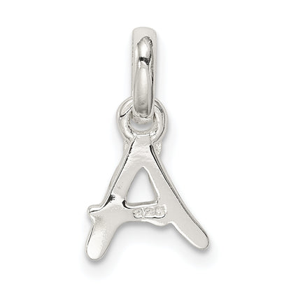 Sterling Silver Letter A With Enamel Pendant