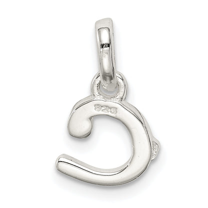 Sterling Silver Letter C With Enamel Pendant