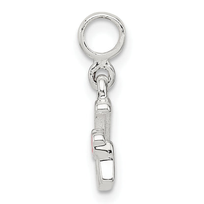 Sterling Silver Letter G With Enamel Pendant