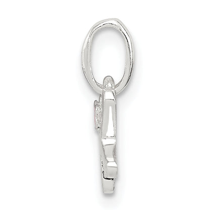 Sterling Silver Letter K With Enamel Pendant