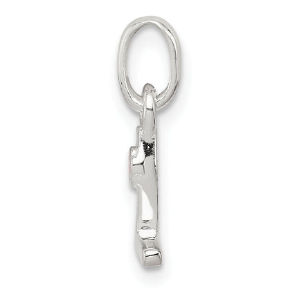 Sterling Silver Letter L With Enamel Pendant