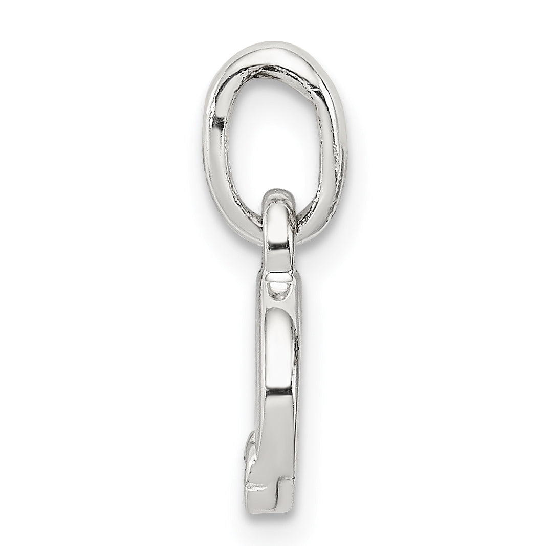 Sterling Silver Letter O With Enamel Pendant