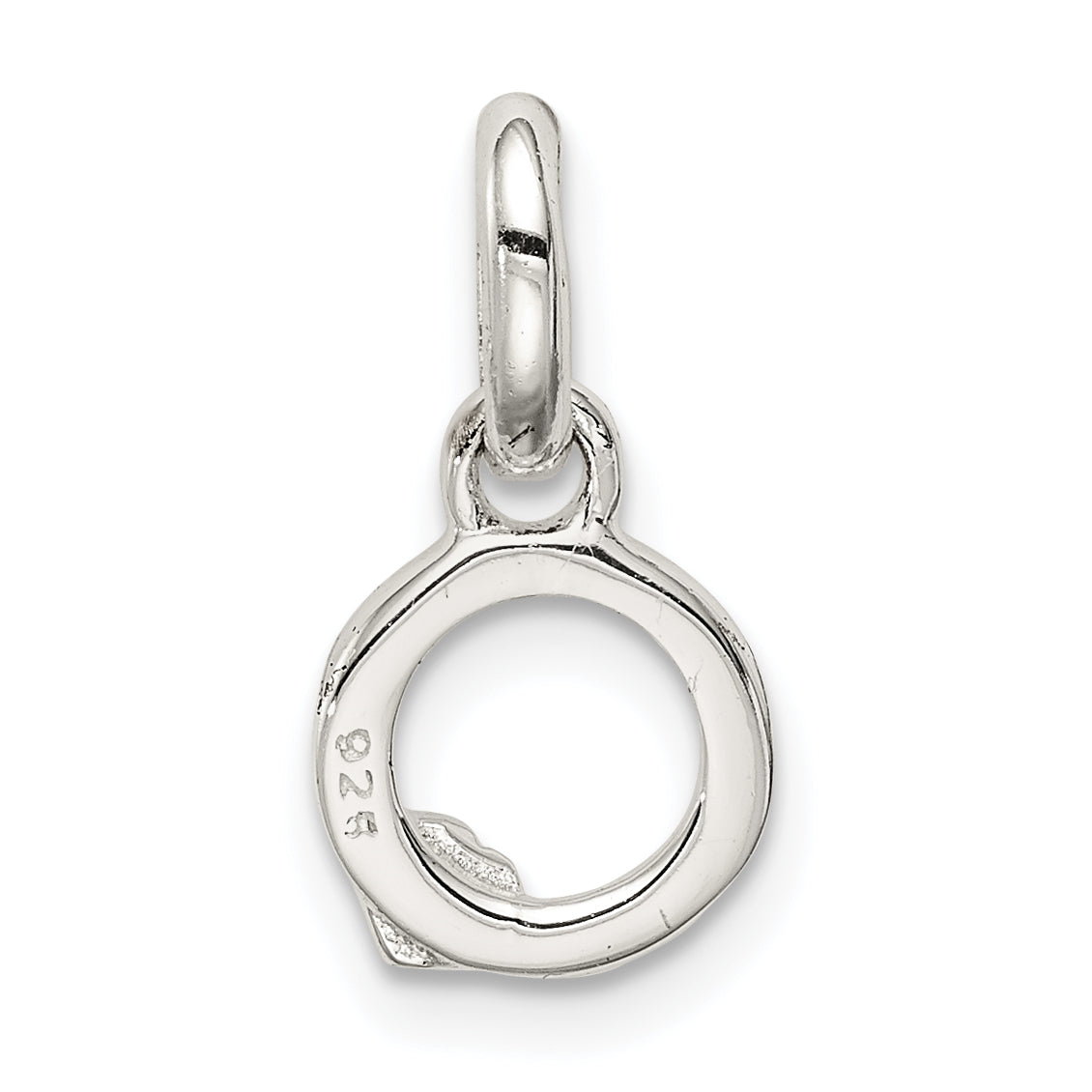 Sterling Silver Letter O With Enamel Pendant