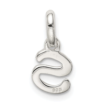 Sterling Silver Letter S With Enamel Pendant
