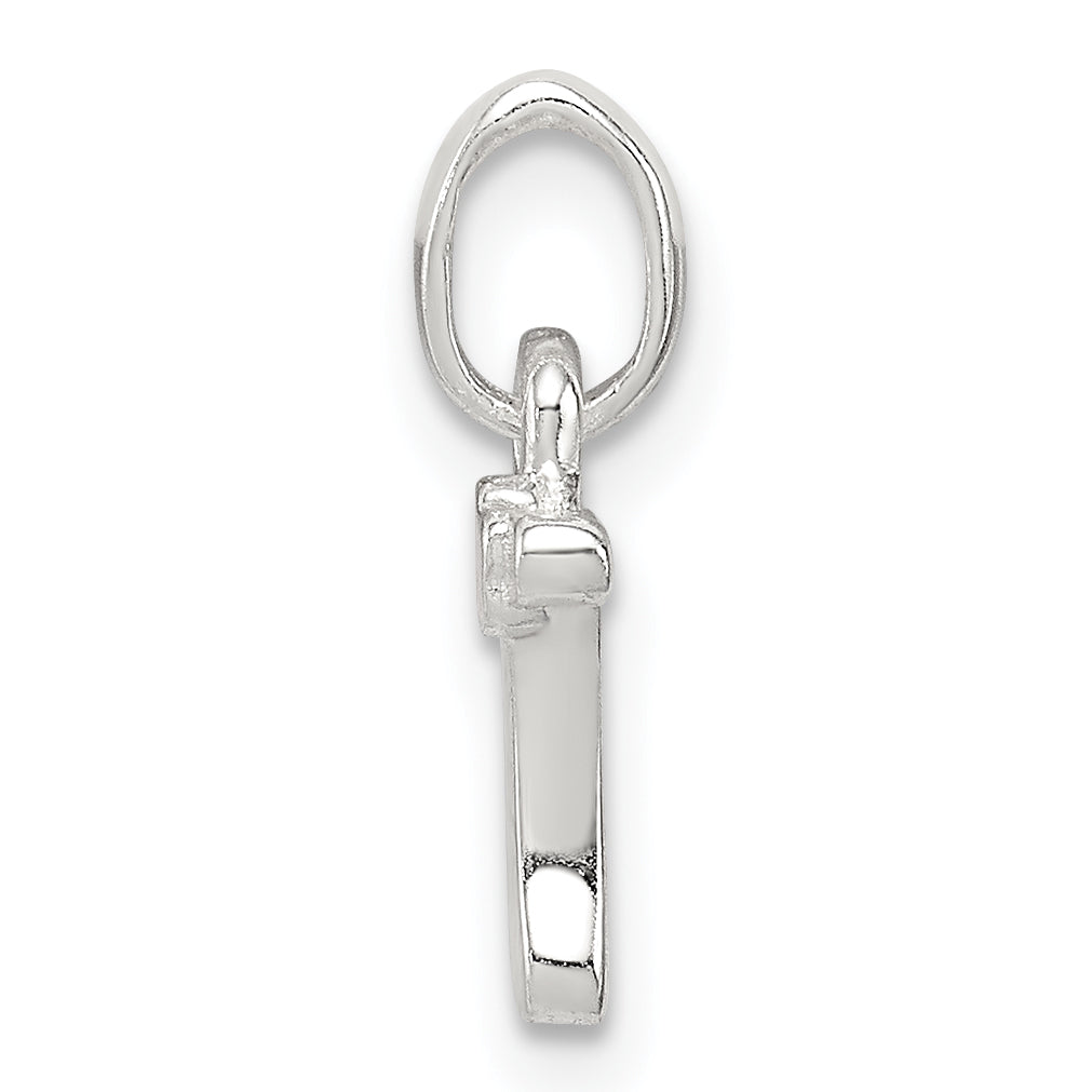 Sterling Silver Letter T With Enamel Pendant