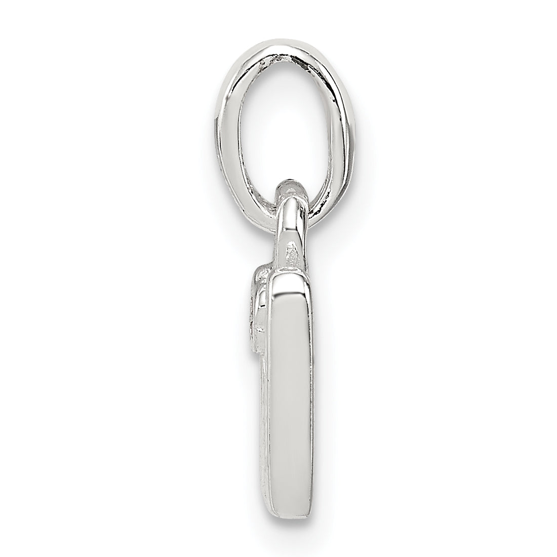 Sterling Silver Letter W With Enamel Pendant