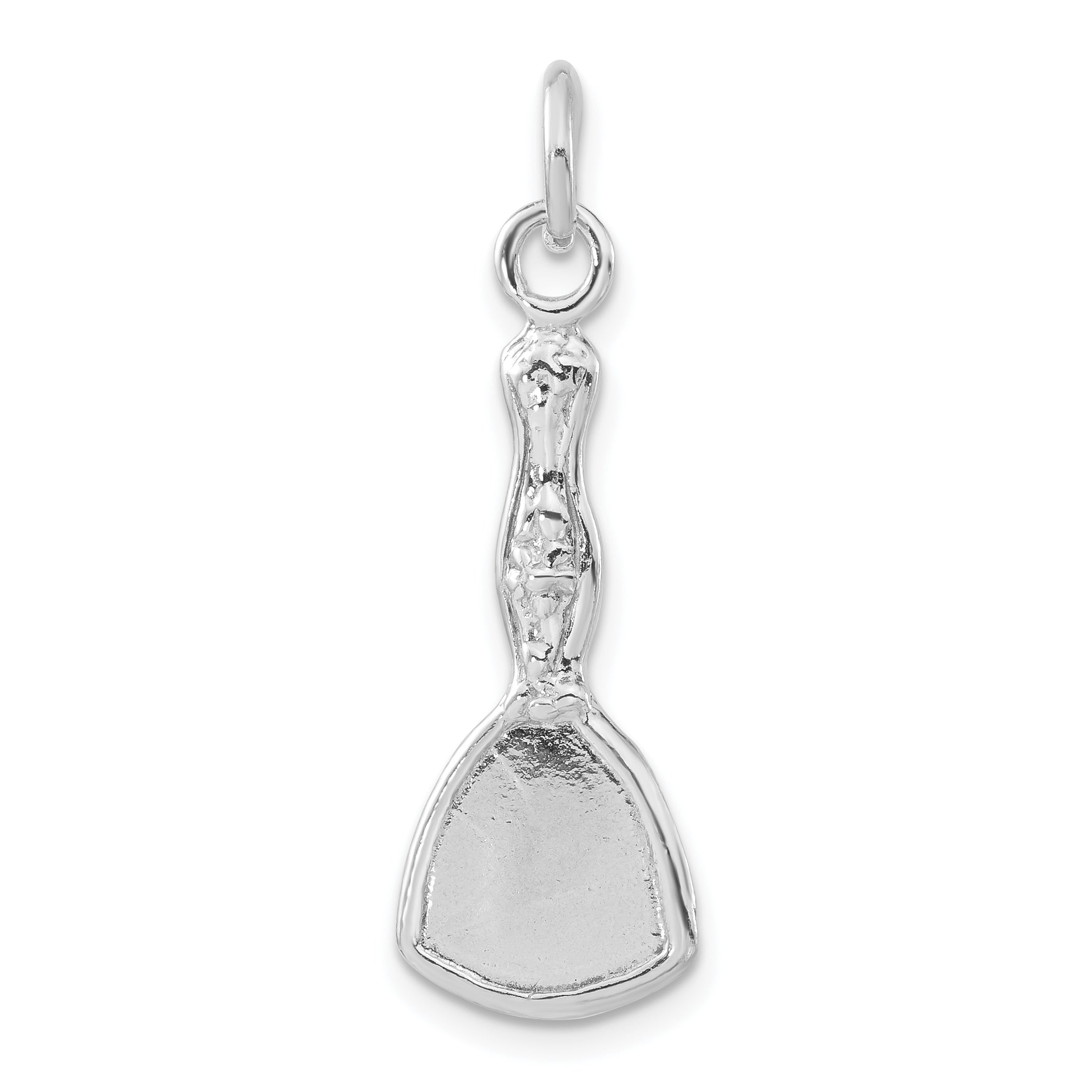 Sterling Silver 3-D Polished Mirror Charm