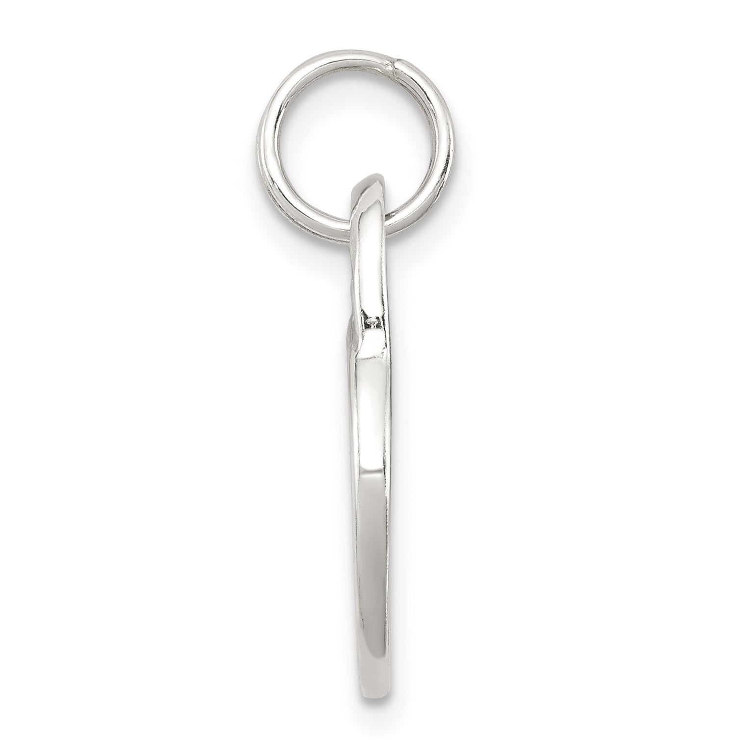 Sterling Silver Polished Mom Heart Charm