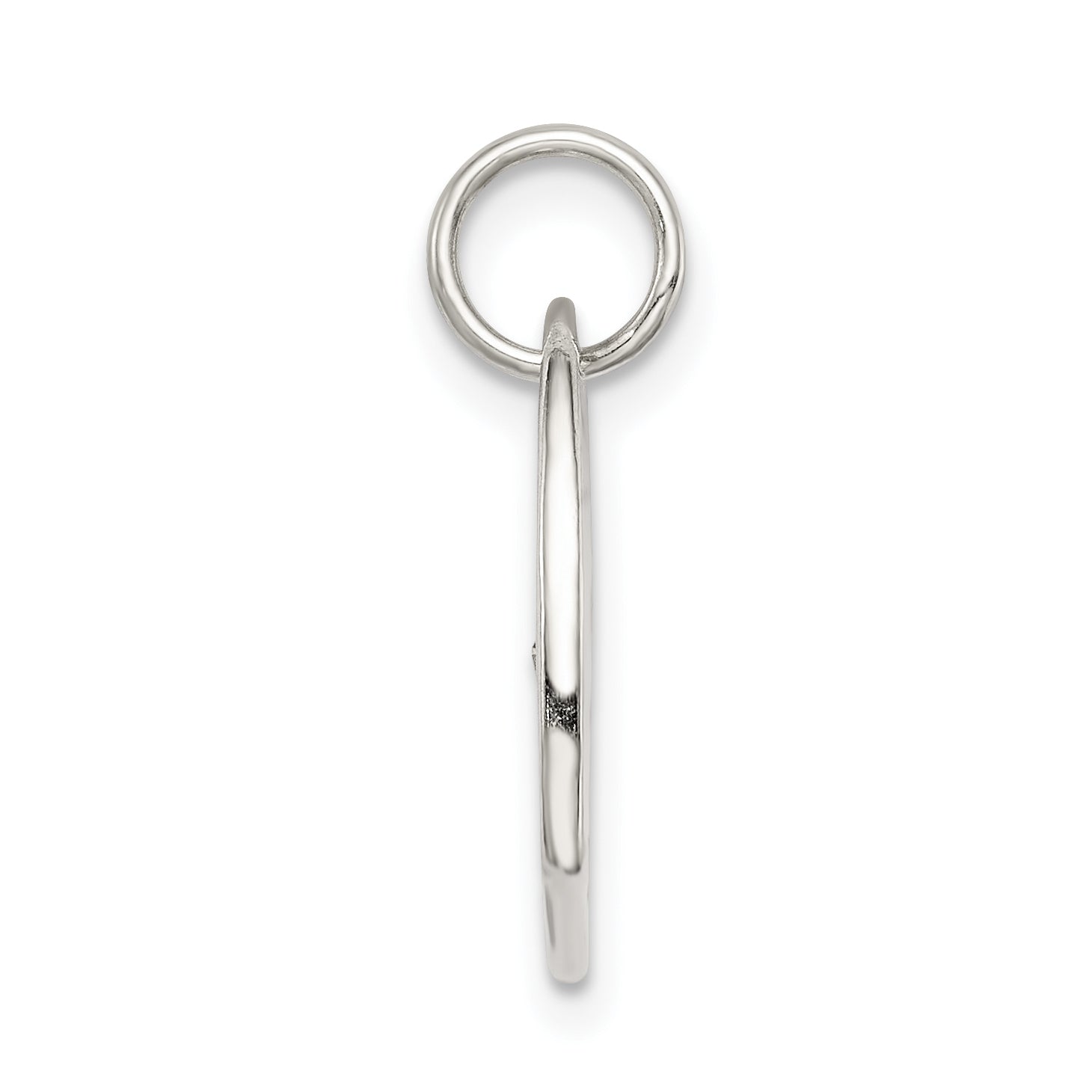 Sterling Silver Polished Love Cz Heart Charm