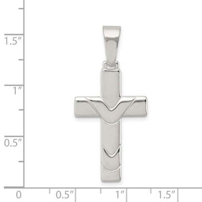 Sterling Silver Polished Cross Pendant