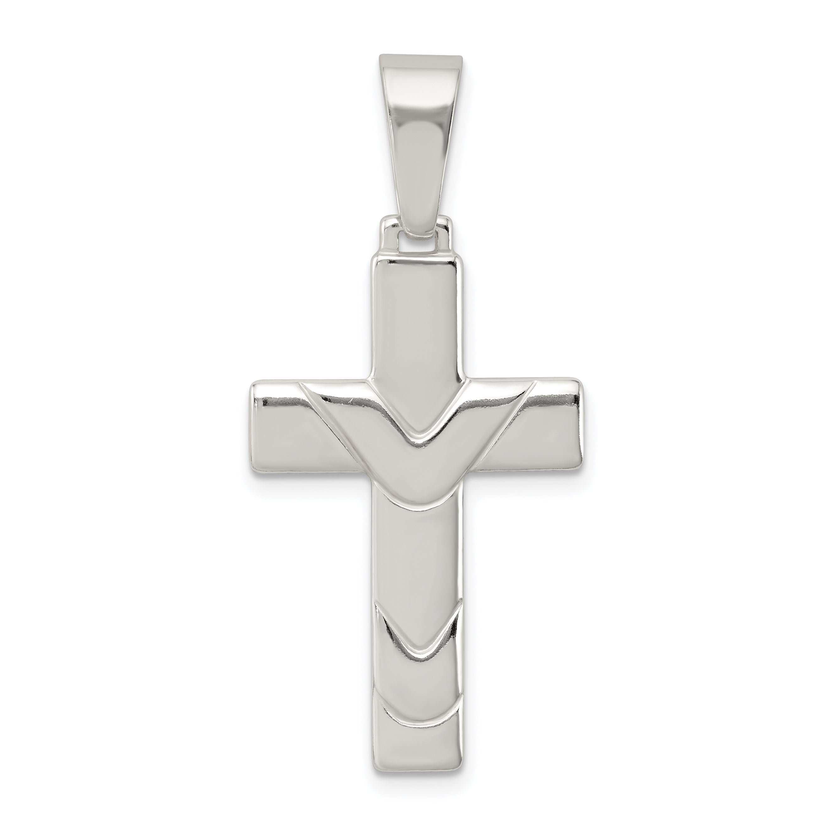 Sterling Silver Polished Cross Pendant