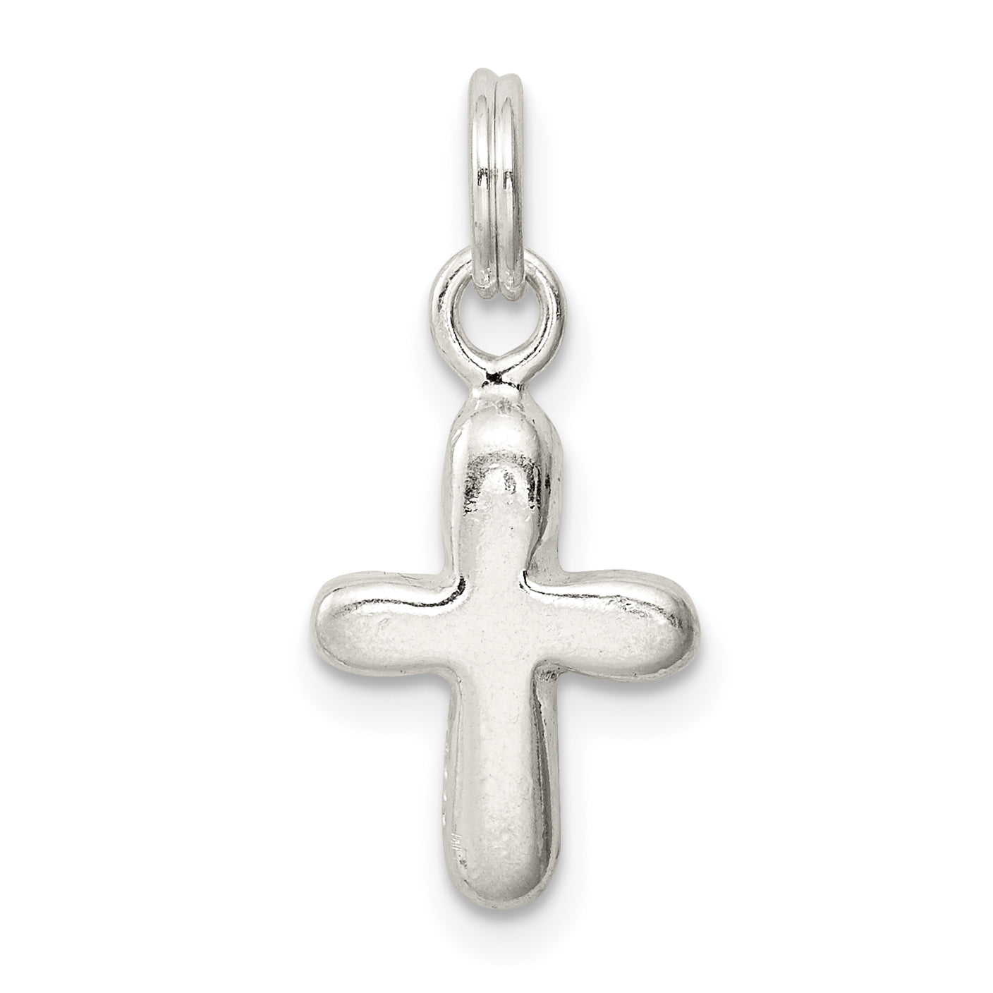 Sterling Silver Polished Cross Charm