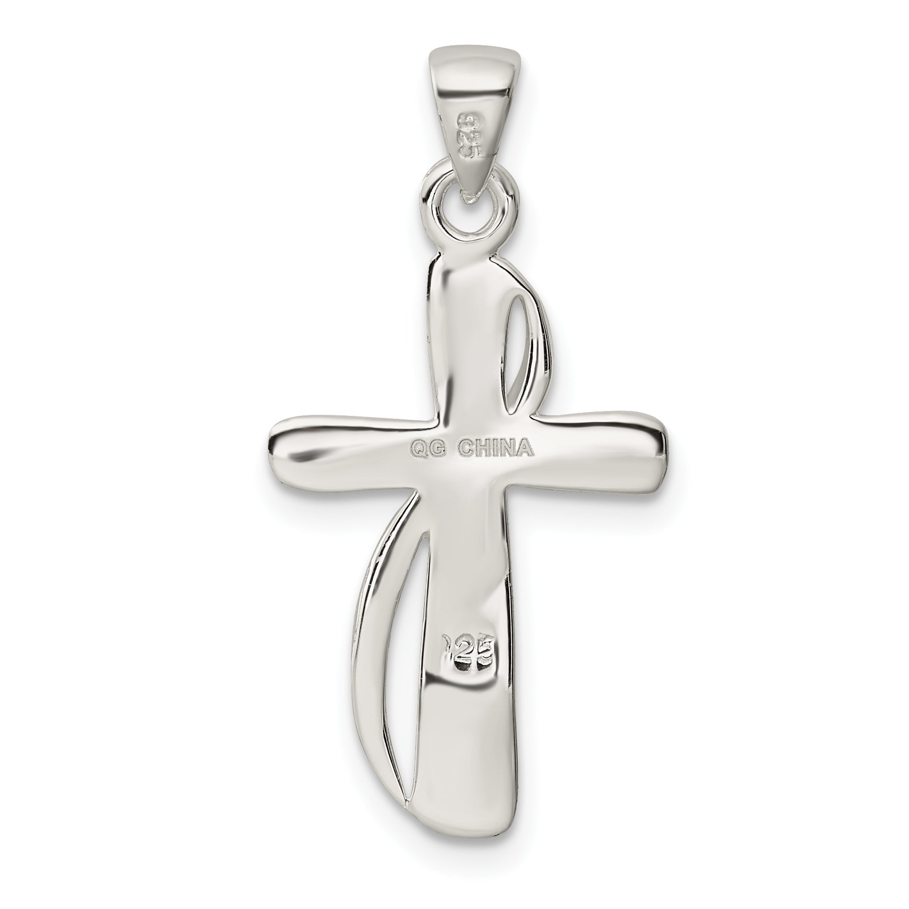 Sterling Silver Polished Cross Pendant