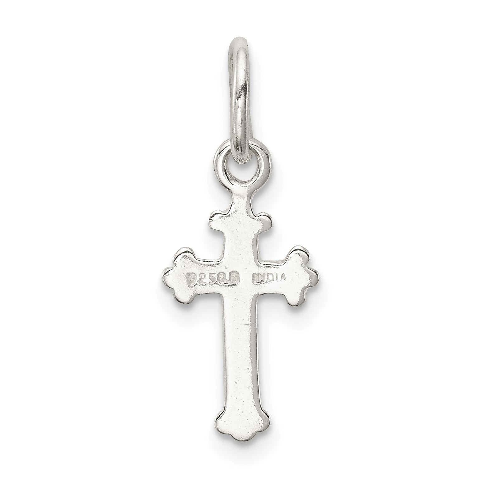 Sterling Silver Polished Cross Charm