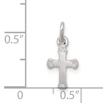 Sterling Silver Polished Cross Charm