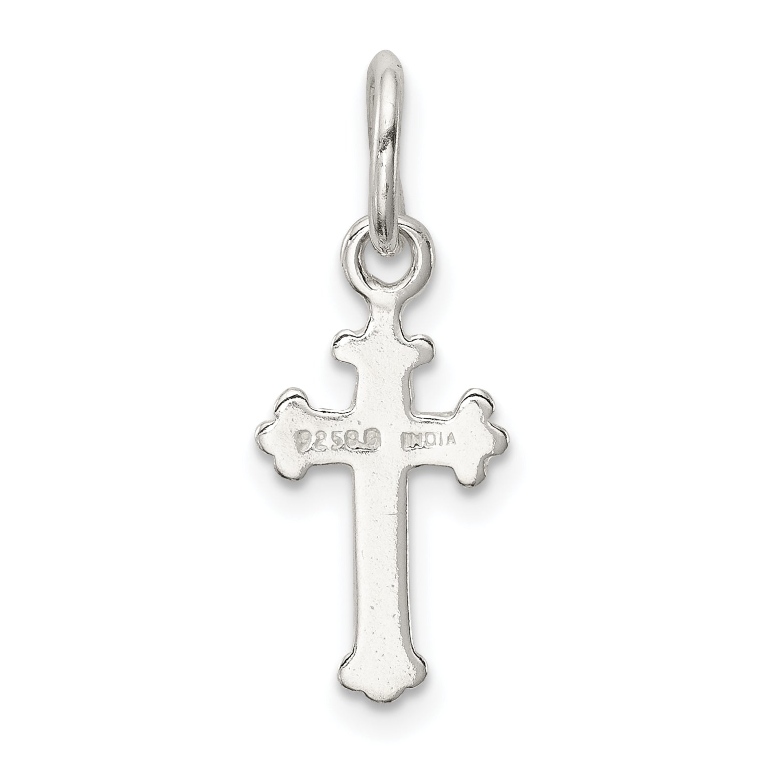 Sterling Silver Polished Cross Charm