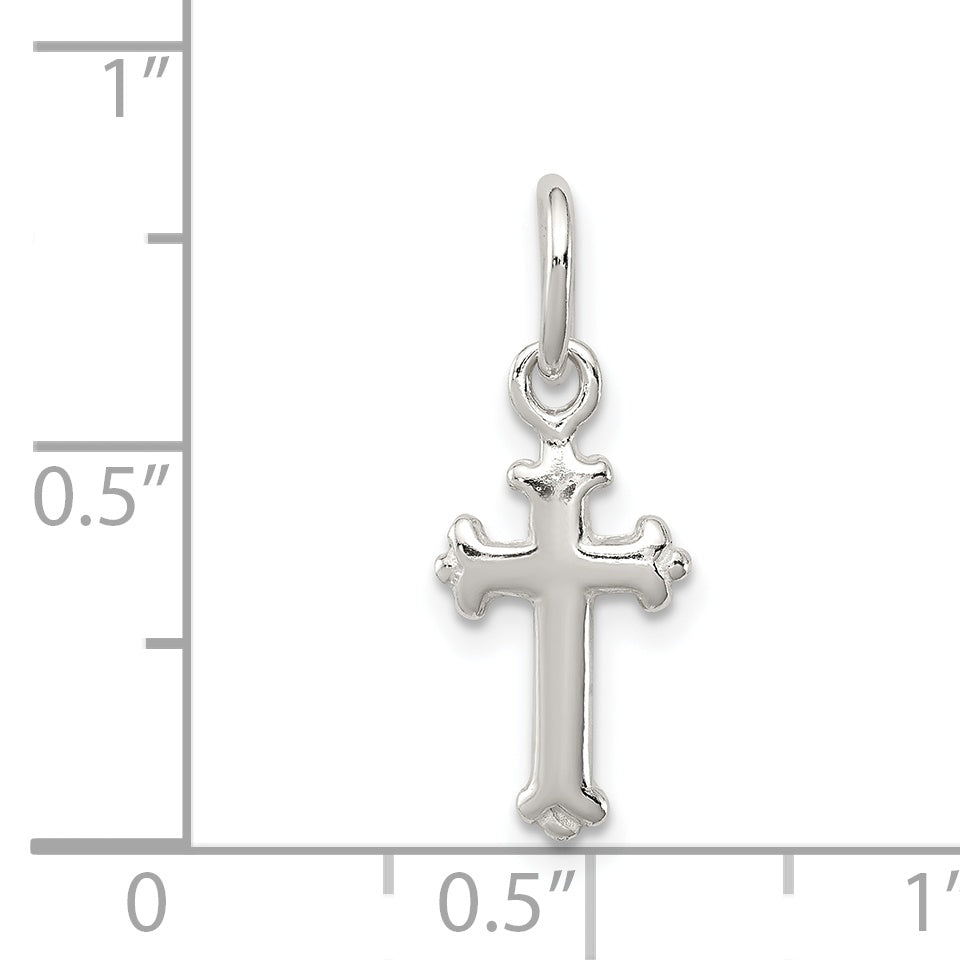 Sterling Silver Polished Cross Charm