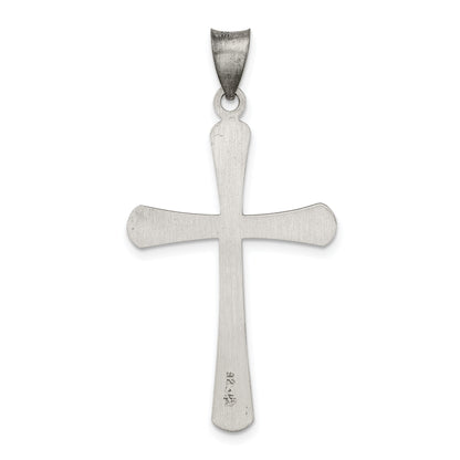 Sterling Silver Antiqued And Brushed Latin Cross Pendant