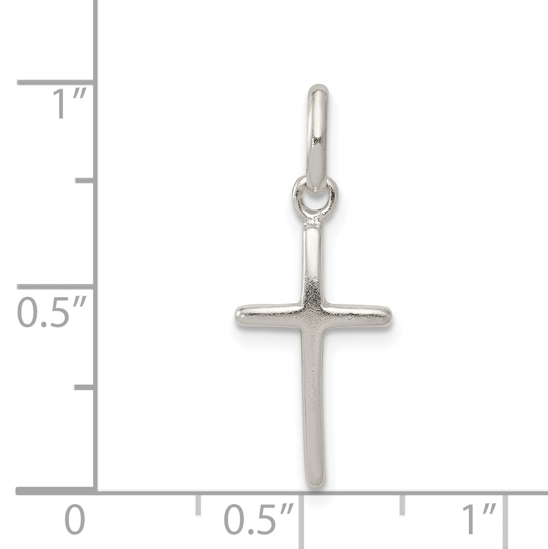Sterling Silver Polished Cross Charm