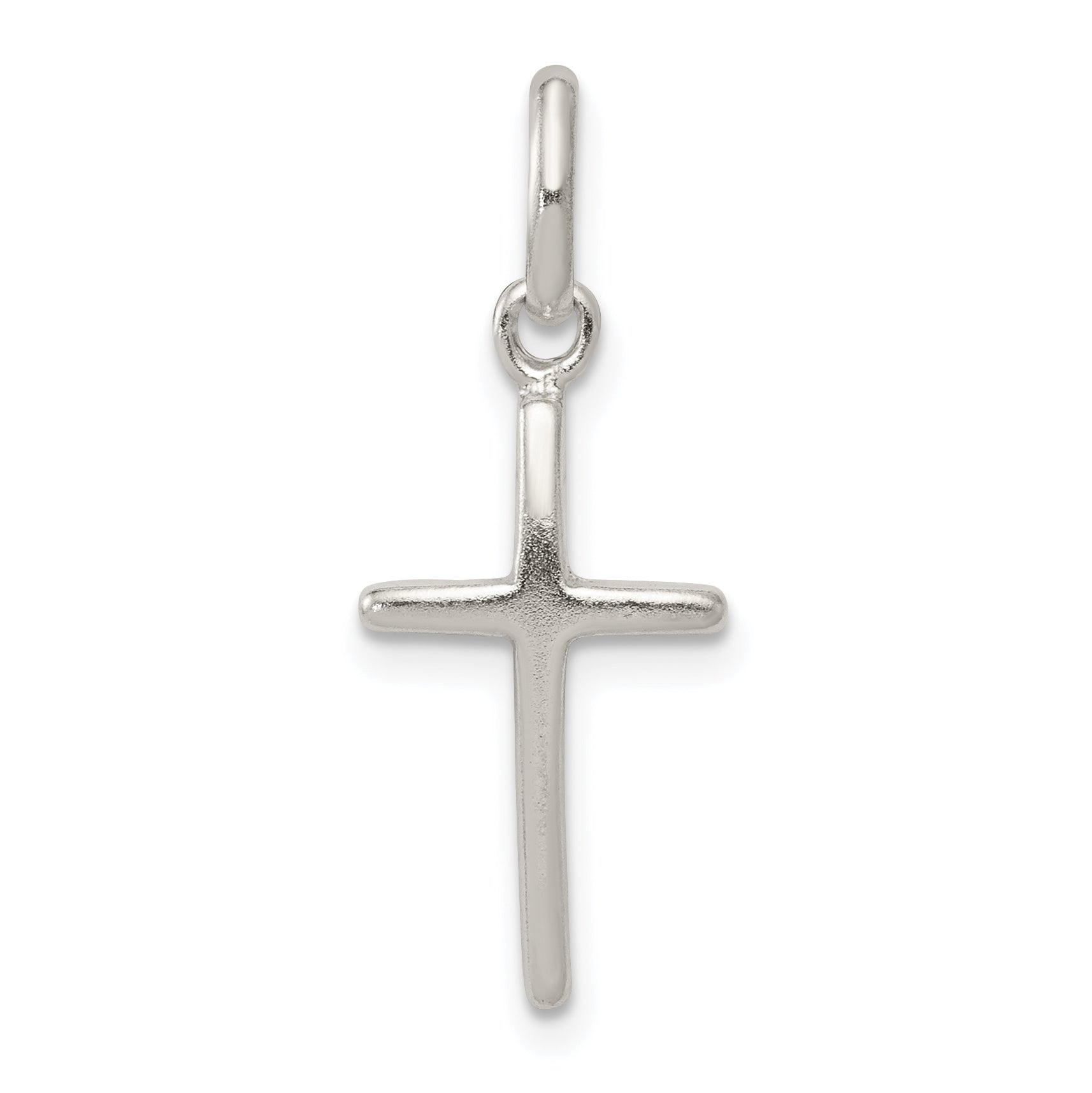Sterling Silver Polished Cross Charm