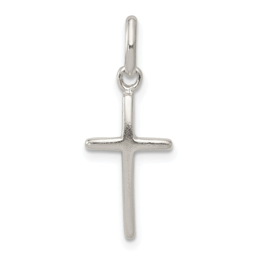Sterling Silver Polished Cross Charm
