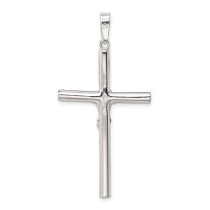 Sterling Silver Polished Hollow Crucifix Pendant