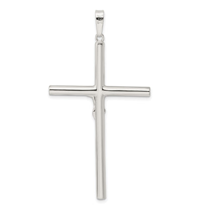 Sterling Silver Polished Hollow Crucifix Pendant