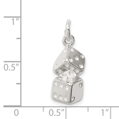 Sterling Silver Large Dice Charm