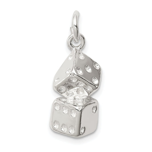 Sterling Silver Large Dice Charm
