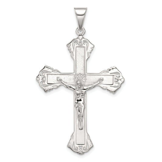 Sterling Silver Polished Crucifix Pendant