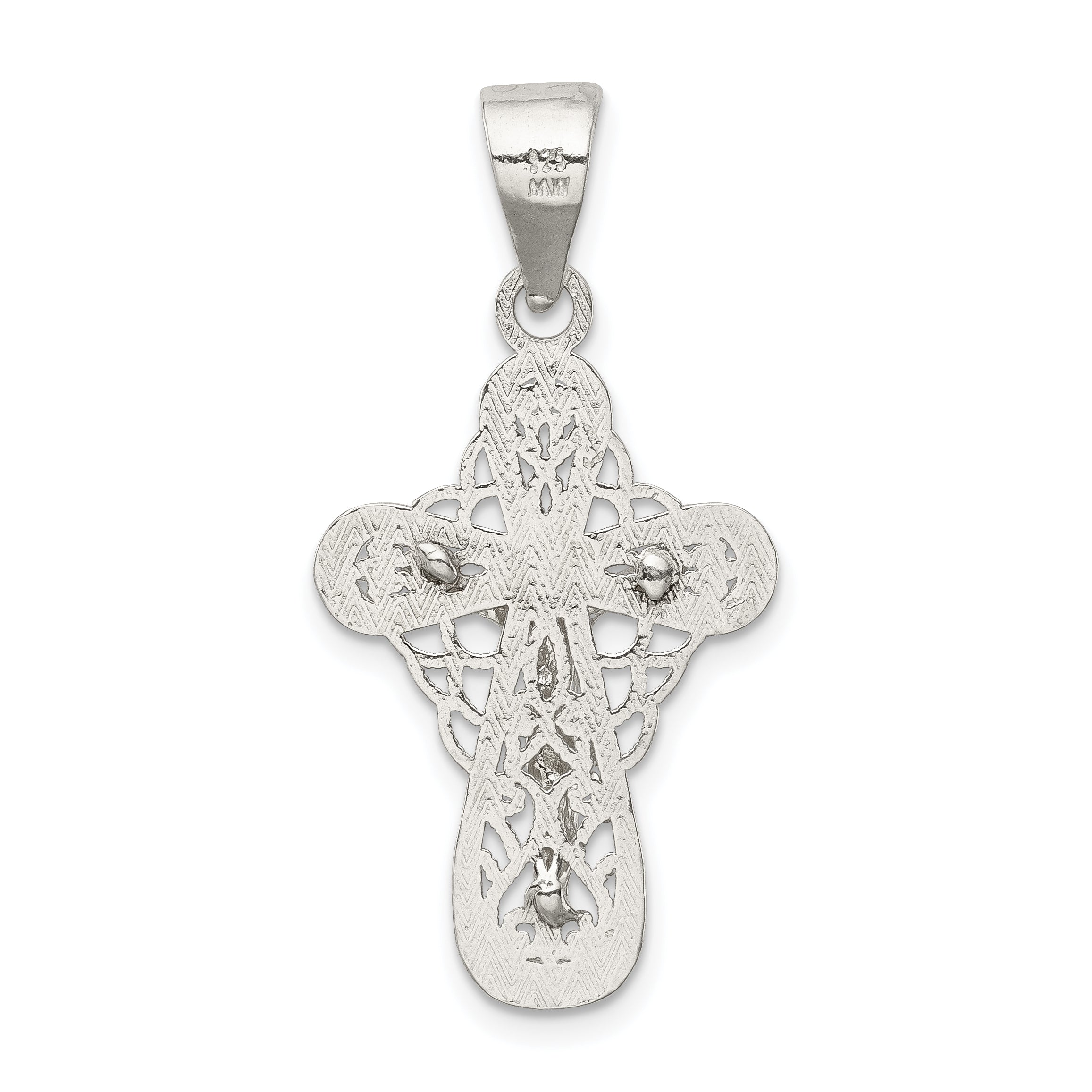 Sterling Silver Polished Small Crucifix Pendant