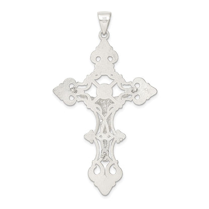 Sterling Silver Polished Large Inri Crucifix Pendant