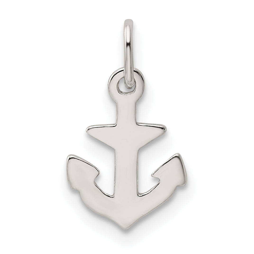 Sterling Silver Polished Anchor Charm