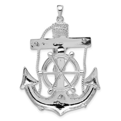 Sterling Silver Polished Mariner Cross Pendant