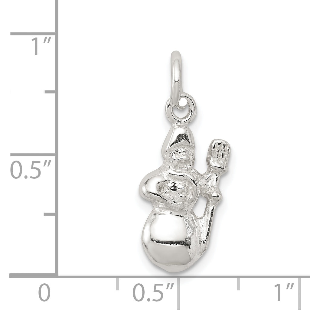 Sterling Silver Snowman Charm