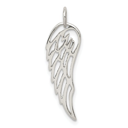 Sterling Silver Polished Angel Wing Charm