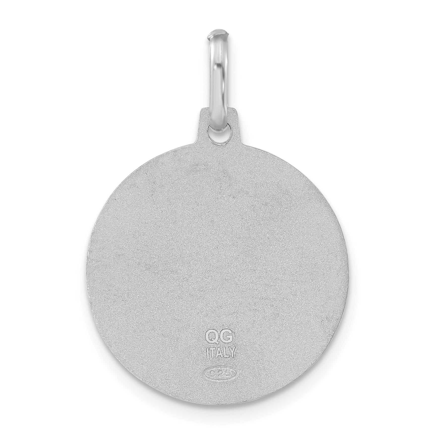 Sterling Silver Matte & Polished Papa Francesco Medal Pendant