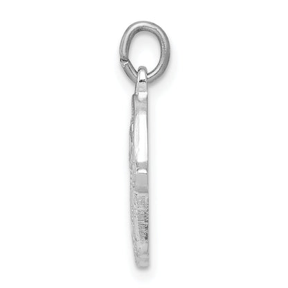 Sterling Silver Rhodium-Plated Polished Chamseh/Hamsa Pendant