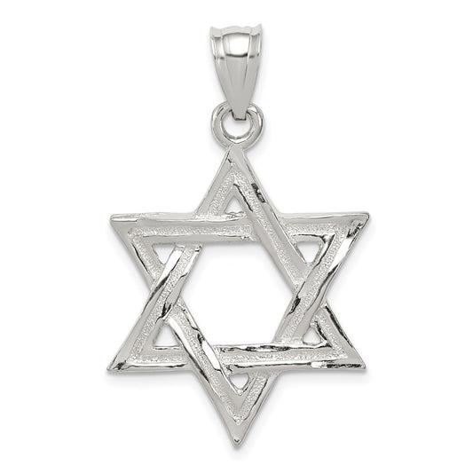 Sterling Silver Polished Star Of David Pendant