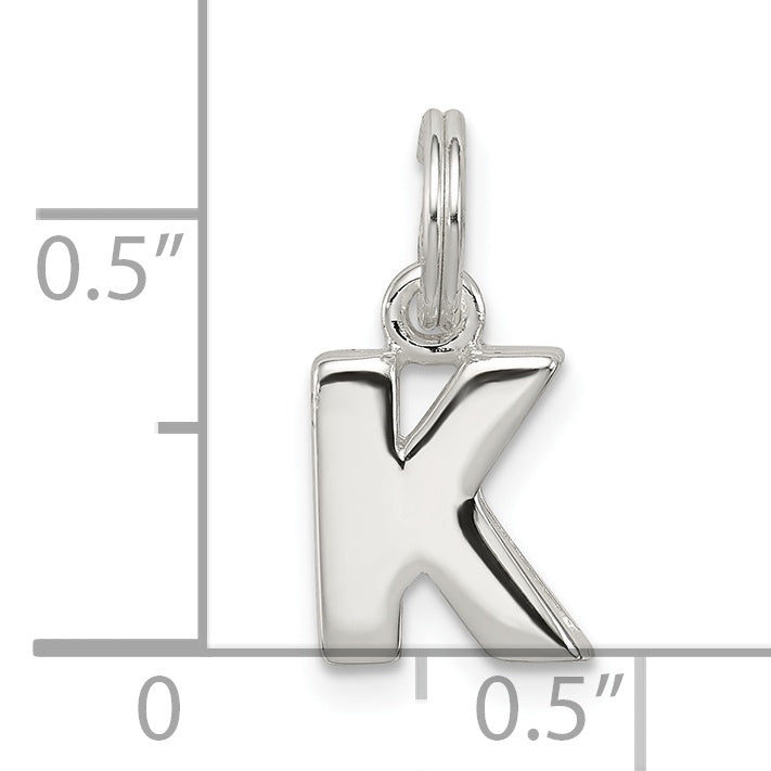 Sterling Silver Letter K Initial Charm