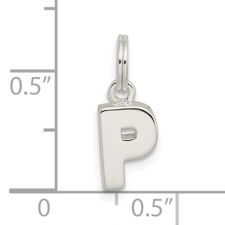 Sterling Silver Letter P Initial Charm